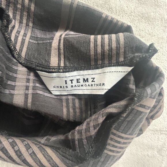 Itemz Chris Baumgartner Womens Plaid Button-Up Tunic Shirt Jacket Cotton/Silk - Picture 3 of 10